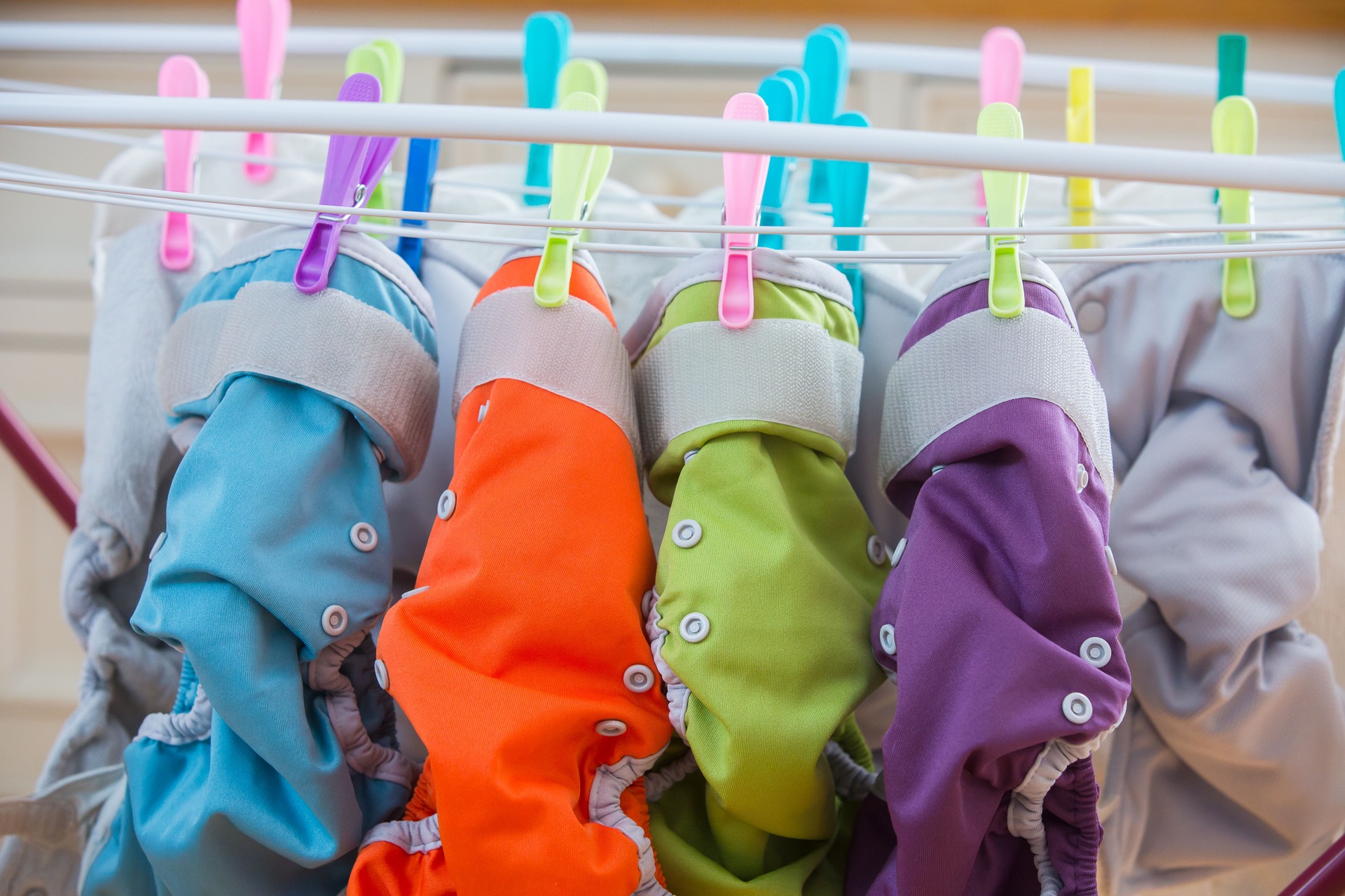 Diapers laundry indoors